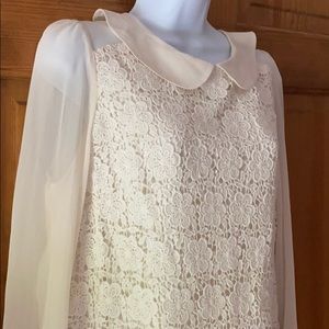 Women’s NWT Eliza J ivory lace dress size 12